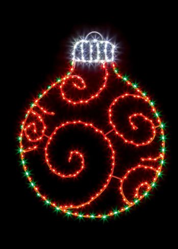 78 x 59cm Twinkling Flexibright Bauble Red and Green