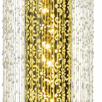 Green Cylindrical LED Water Feature