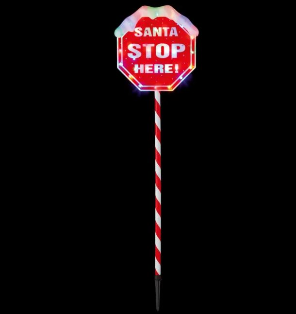 1.1m 30L SANTA STOP HERE Sign