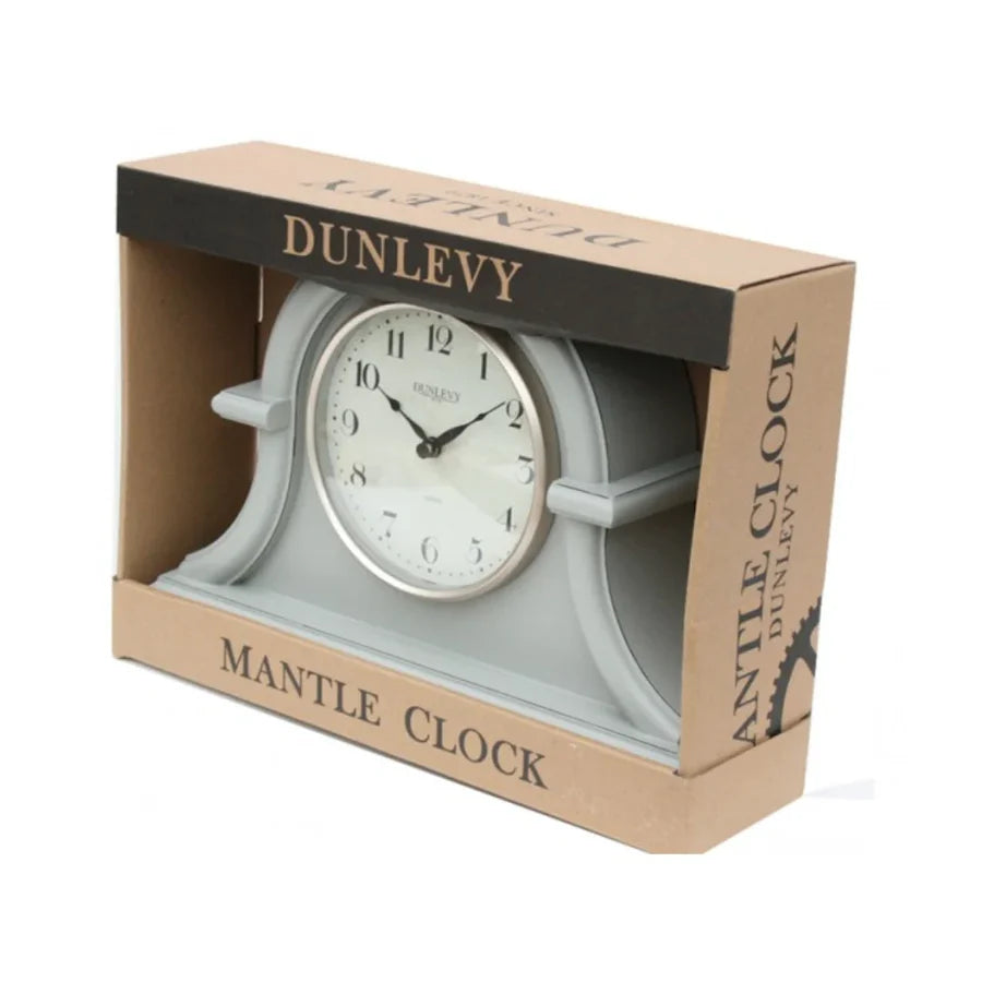 Dunlevy Grey Napoleon Mantel Clock 32cm