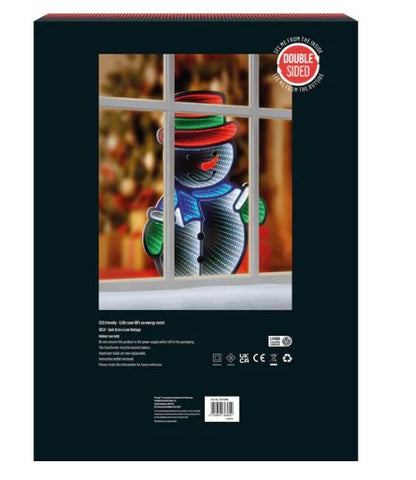 60cm Standing Snowman Infinity Mirror
