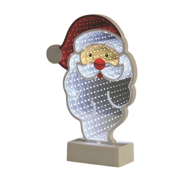 LED Infinity Santa 18x26cm