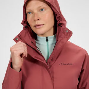 Berghaus Omeara Long Waterproof Jacket - Red