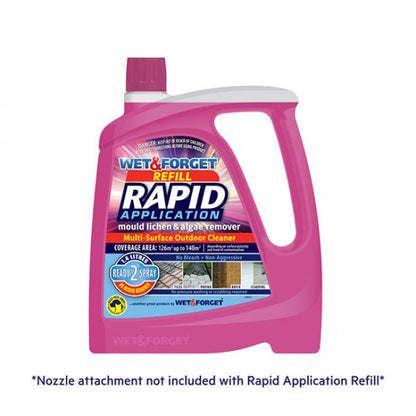 Wet &amp; Forget Mould, Lichen &amp; Algae Remover - Rapid Application Refill - 1.4L