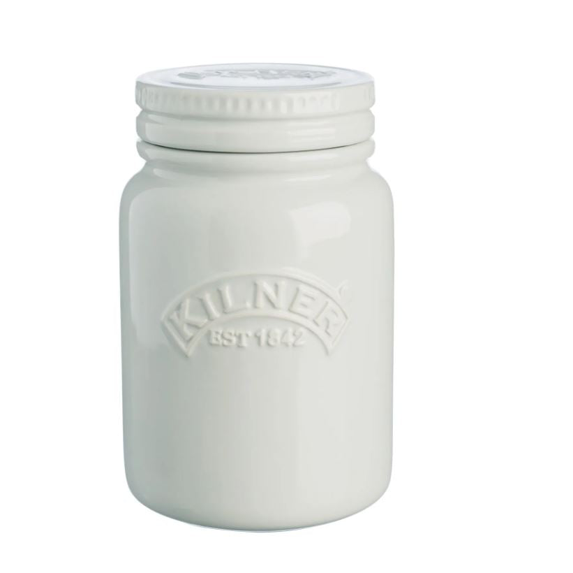 Kilner Ceramic Push Top Moongrey Jar 0.6 Litre