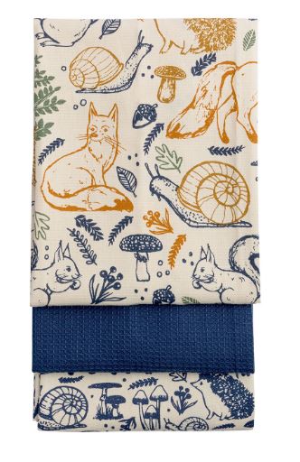 Price & Kensington Woodland Set of 3 Tea Towels