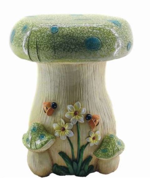 Mushroom Plant Stand Green 41cm