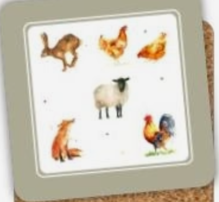 Steelex Farm Friends Set of 6 Coasters
