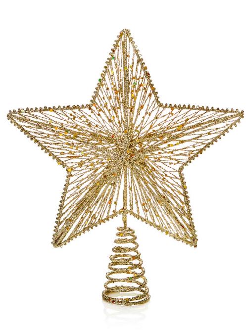 30cm Gold Glitter Star Tree
