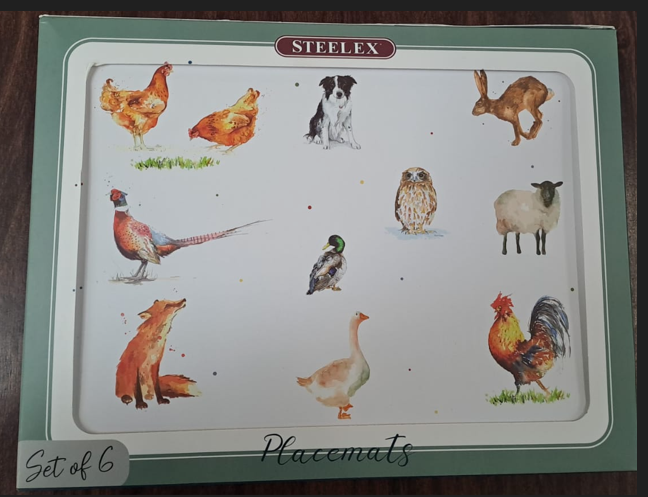 Steelex Farm Friends Set of 6 Placemats