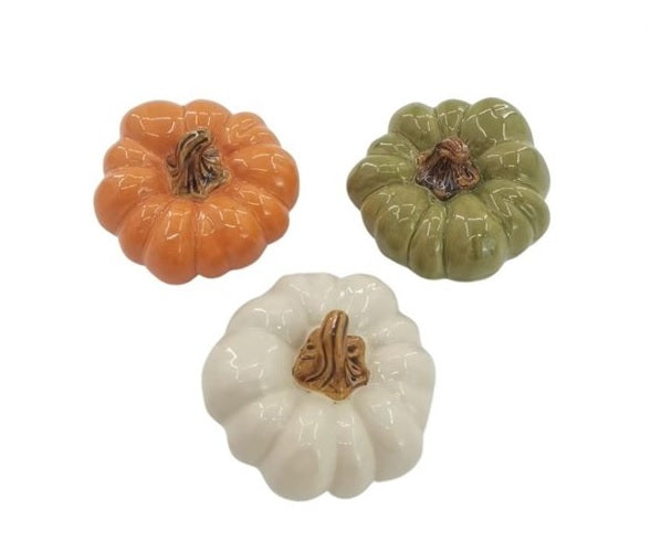 Pumpkins 11x8cm 3 Assorted Colours