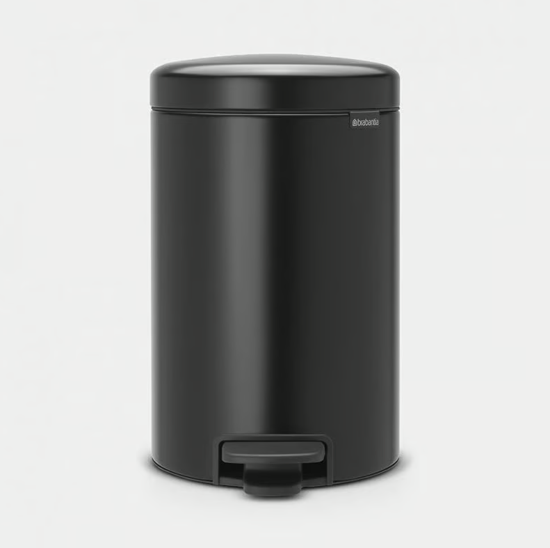 Brabantia Newclon Pedal Bin Matt Black -12L