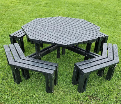 Corrib Hex 6-Seater Bench with Table