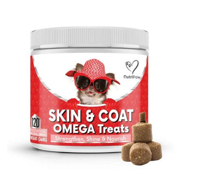 NutriPaw Skin &amp; Coat Omega Treats 120 Chews