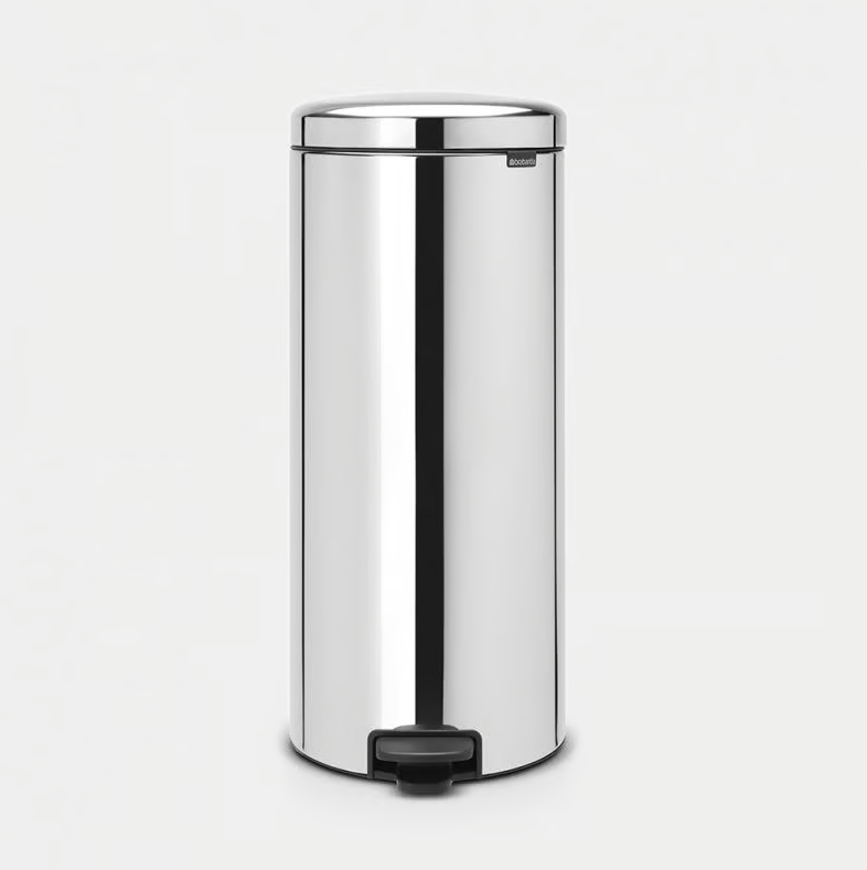Brabantia New lcon Pedal Bin Brilliant Steel - 30L