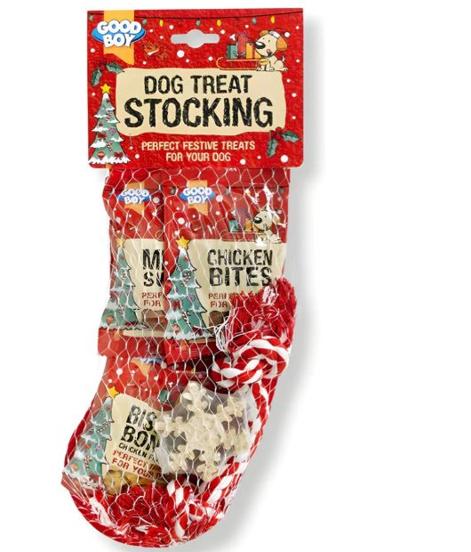 Good Boy Dog Treat Stocking