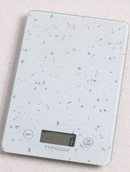 Typhoon Elements White Quartz Effect Digital Kitchen Scales