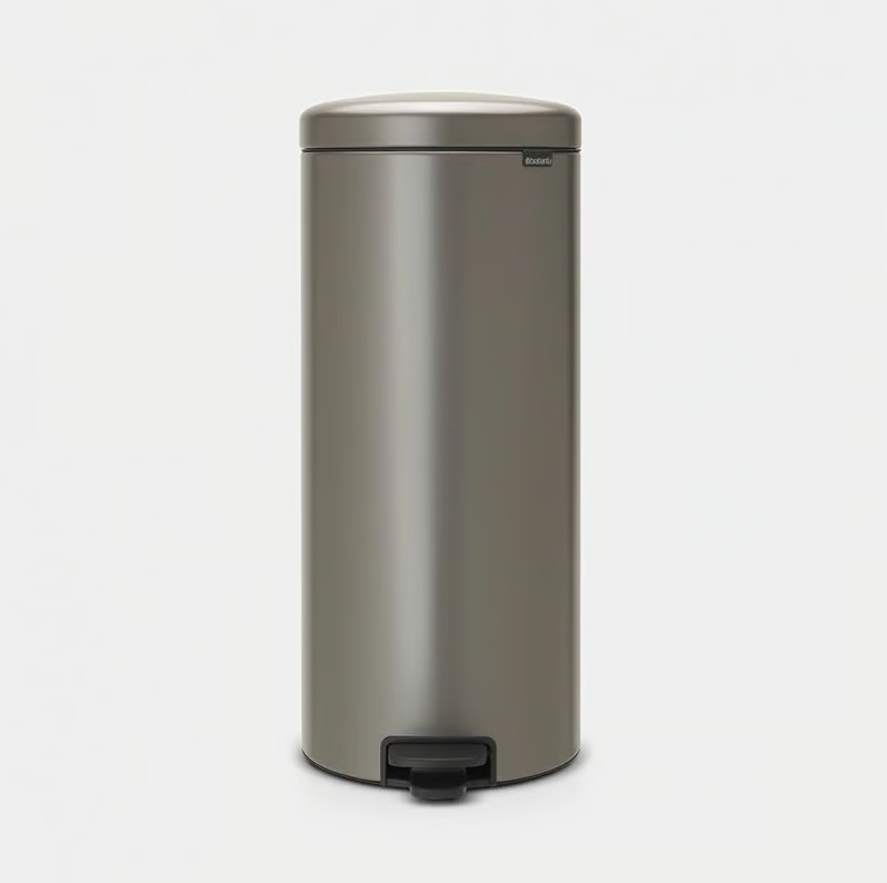 Brabantia New lcon Pedal Bin Platinum -30L