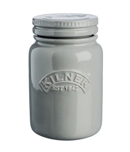 Kilner Ceramic Push Top Storage Jar Morning Mist 600ml