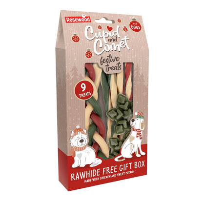 Cupid &amp; Comet Rawhide Free Gift Box - Dog Treats - 280g