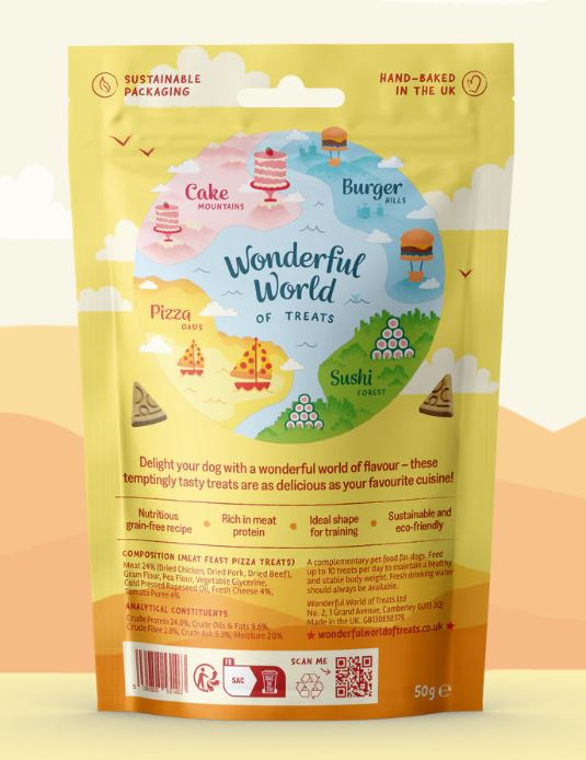 Wonderful World Pizza Meat Feast Treats 50g