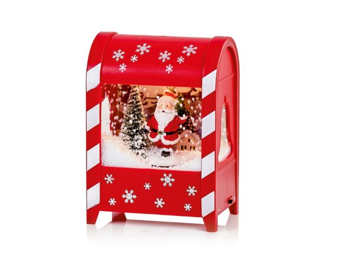 19cm Battery Operated Lit Musical Mail Box Snowblower 2 Assorted (1 Item Only)