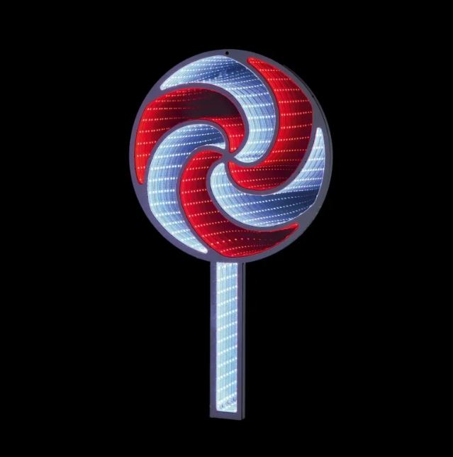 60cm Hanging Lollypop with Spinning Effect  Infinity Mirror