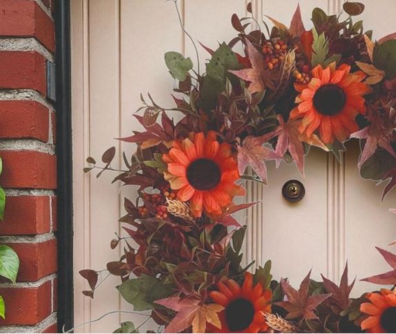 Orange Gerbera Wreath 40cm