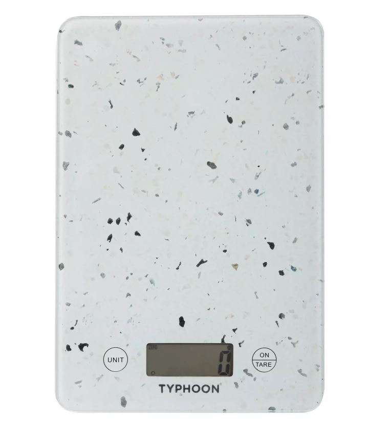 Typhoon Elements White Quartz Effect Digital Kitchen Scales