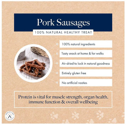 Hollings Pork Sausages Natural Dog Treats 200g