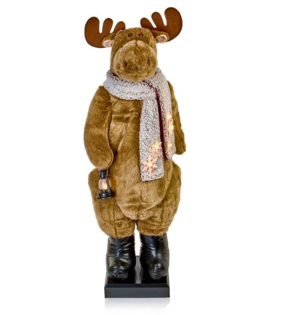1.1m Animated Lit Musical Reindeer with Motion and Sound Sensor