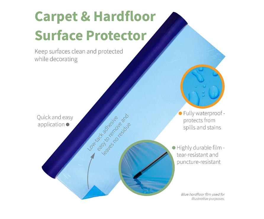 Bond It Blue Hardfloor &amp; Glass Protector Dust Sheet Film Roll - 25m x 600mm