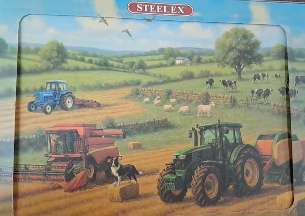 Steelex Tractors at Harvest Set of 6 Placemats