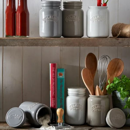 Kilner Ceramic Push Top Storage Jar Morning Mist 600ml