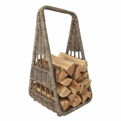 Sirocco Natural Wood Tall Log Storage Unit