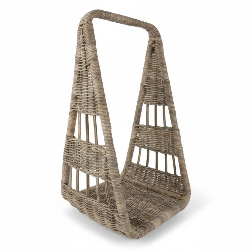 Sirocco Natural Wood Tall Log Storage Unit