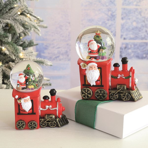 Santa Train Snow Globe 10cm