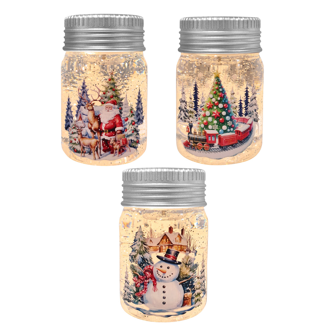 LED Jar Spinner 14cm - 3 Assorted