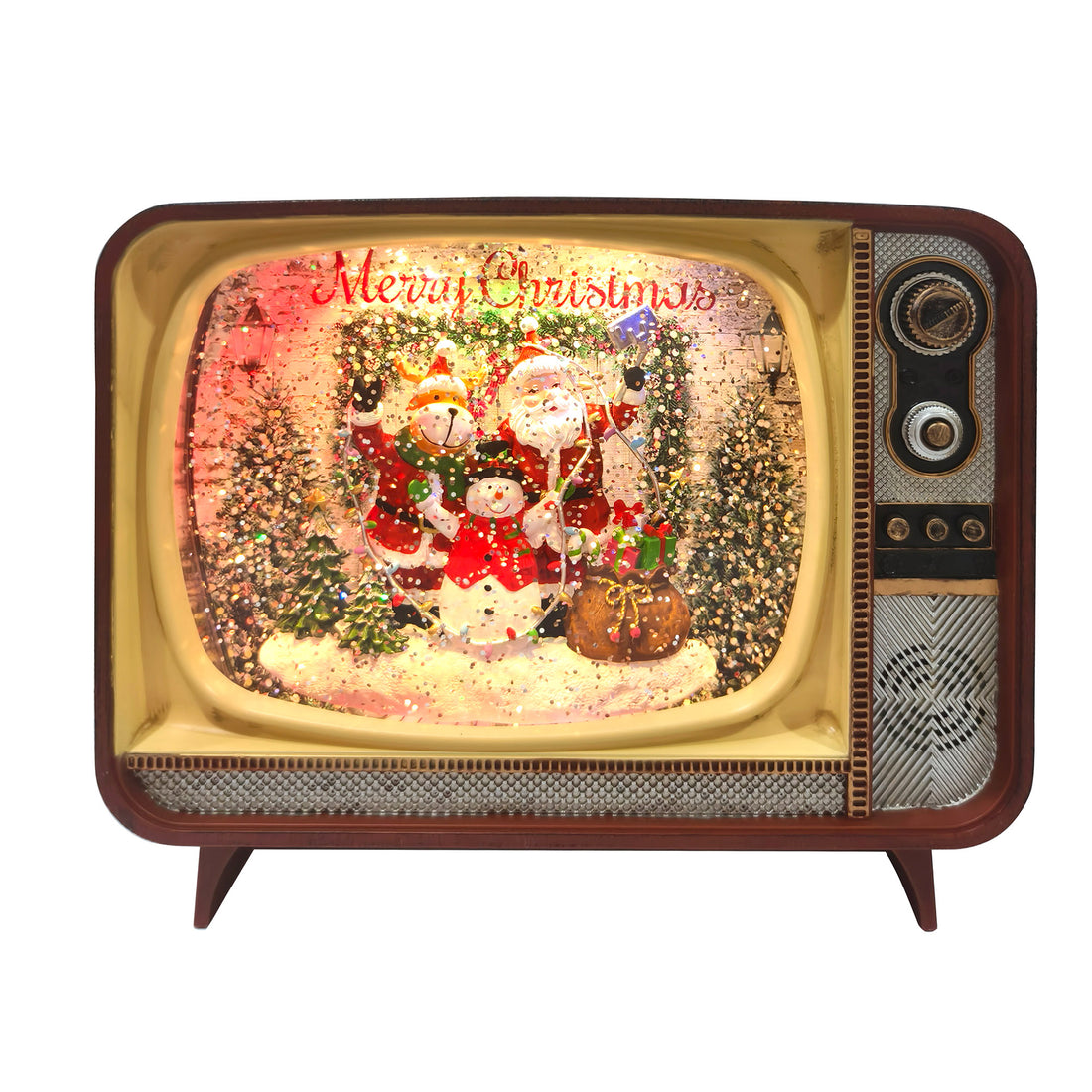 LED Santa TV Spinner 21cm