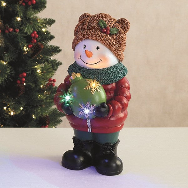 LED Happy Snowman 30cm
