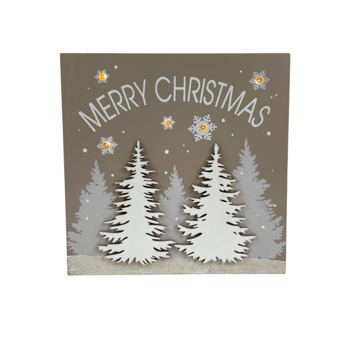 LED Merry Christmas Forest 15cm