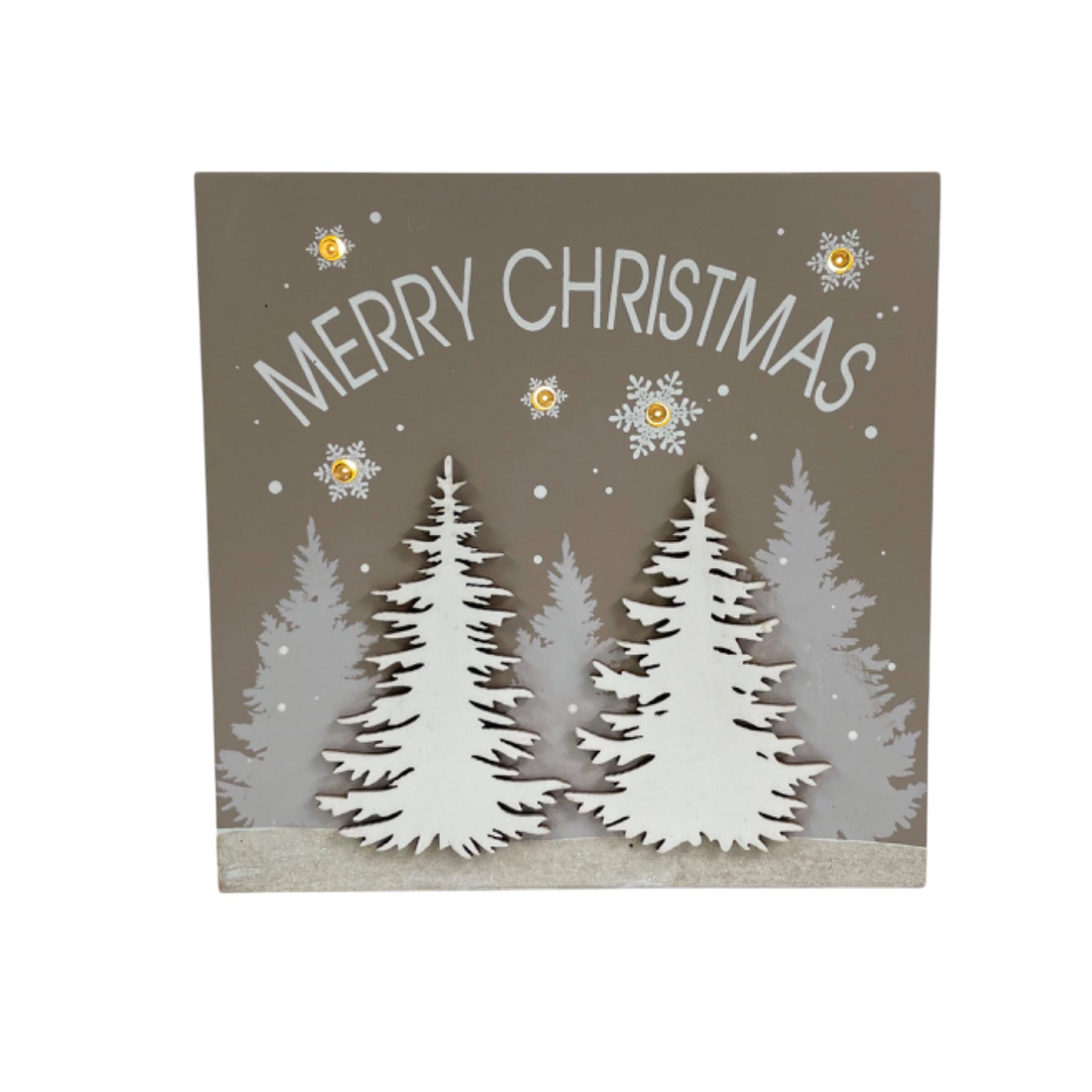 LED Merry Christmas Forest 15cm