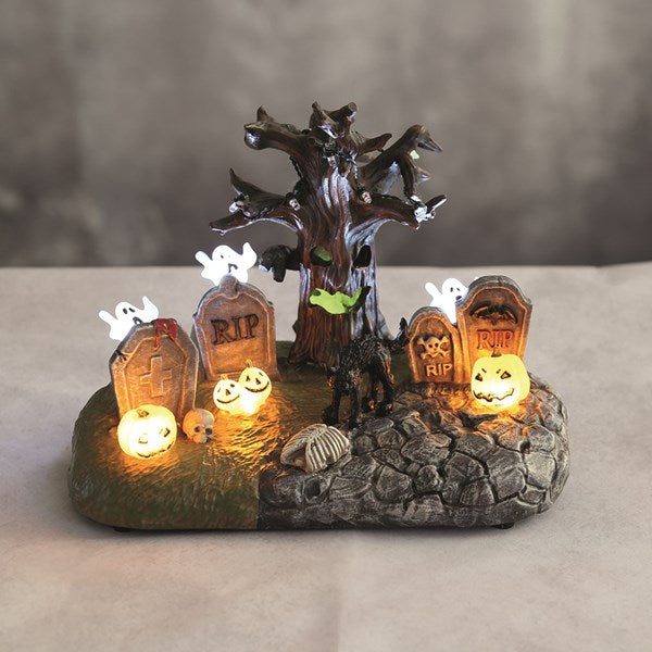 LED Halloween Graveyard 23x17cm