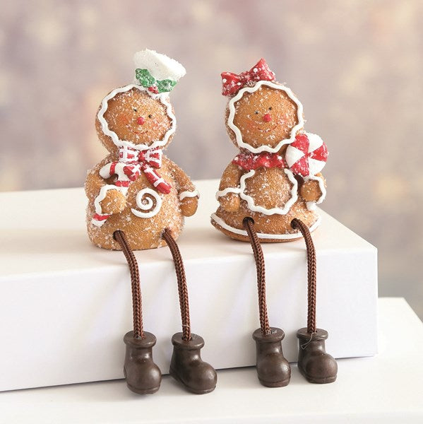Gingerbread Shelf Decor 9cm 2 Assorted