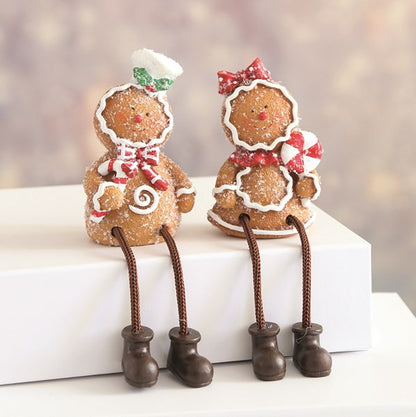 Gingerbread Shelf Decor 9cm 2 Assorted