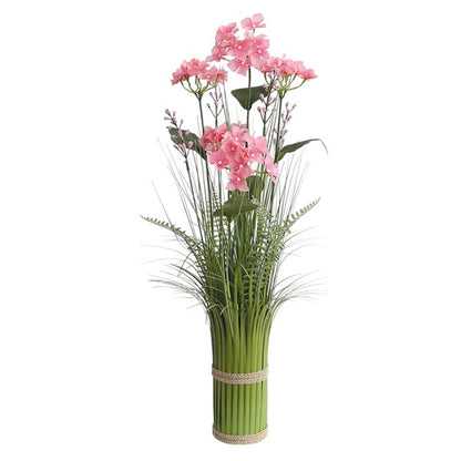 Pink Hyacinth Grass Floral Bundle 65cm
