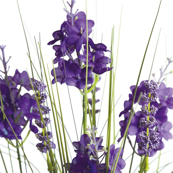 Purple Lavender Grass Floral Bundle 45cm
