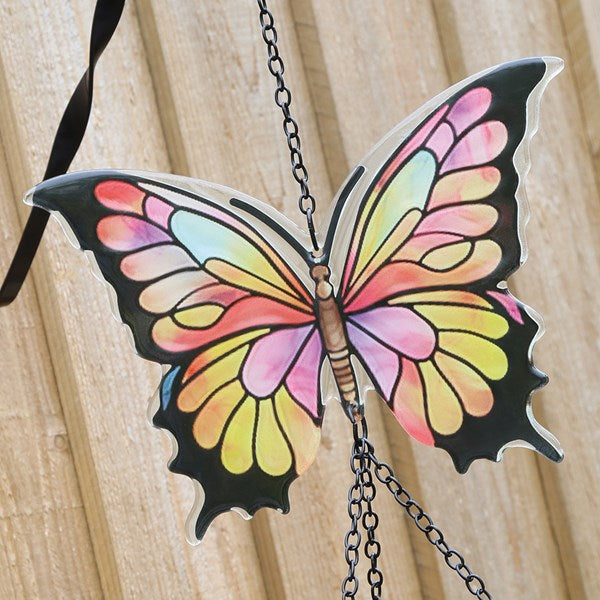 Butterfly Wind Chime 23x78cm 2 Assorted