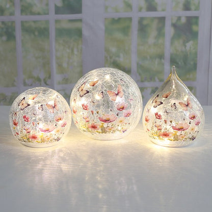 LED Floral Butterfly Teardrop 15cm