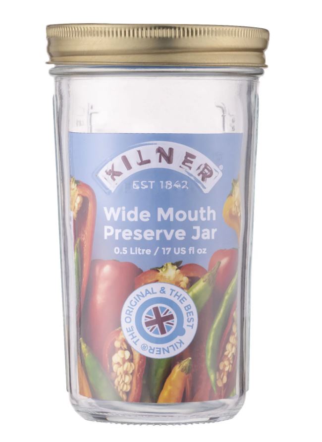 Kilner Wide Mouth Preserve Jar 0.5 Litre